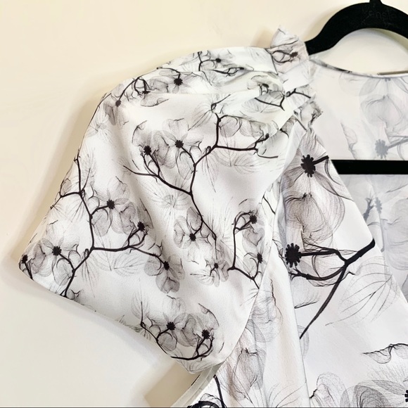 NWT ELIE TAHARI Niki Floral Midi Dress Fresh Pearl - Picture 6 of 16